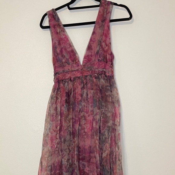 Lulu's Pink and Gray Heavenly Hues Floral Maxi Dress - Picture 4 of 7
